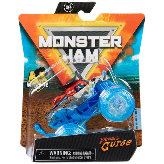 Monster Jam, Official Pirate's Curse Monster Truck, Die-Cast Vehicle, Elementals Trucks Series, 1:64 Scale
