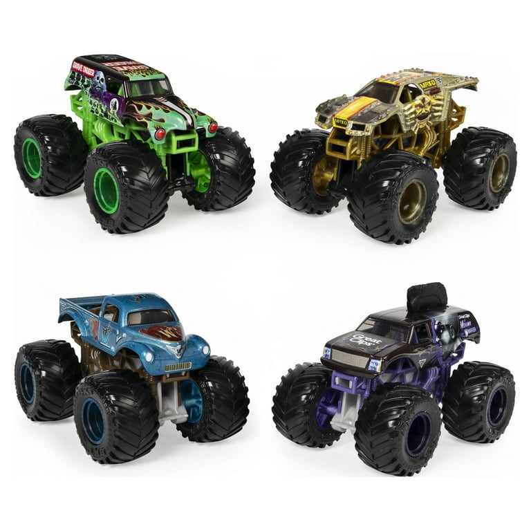  Hot Wheels Monster Trucks 1:64 Scale Set of 4 Toy