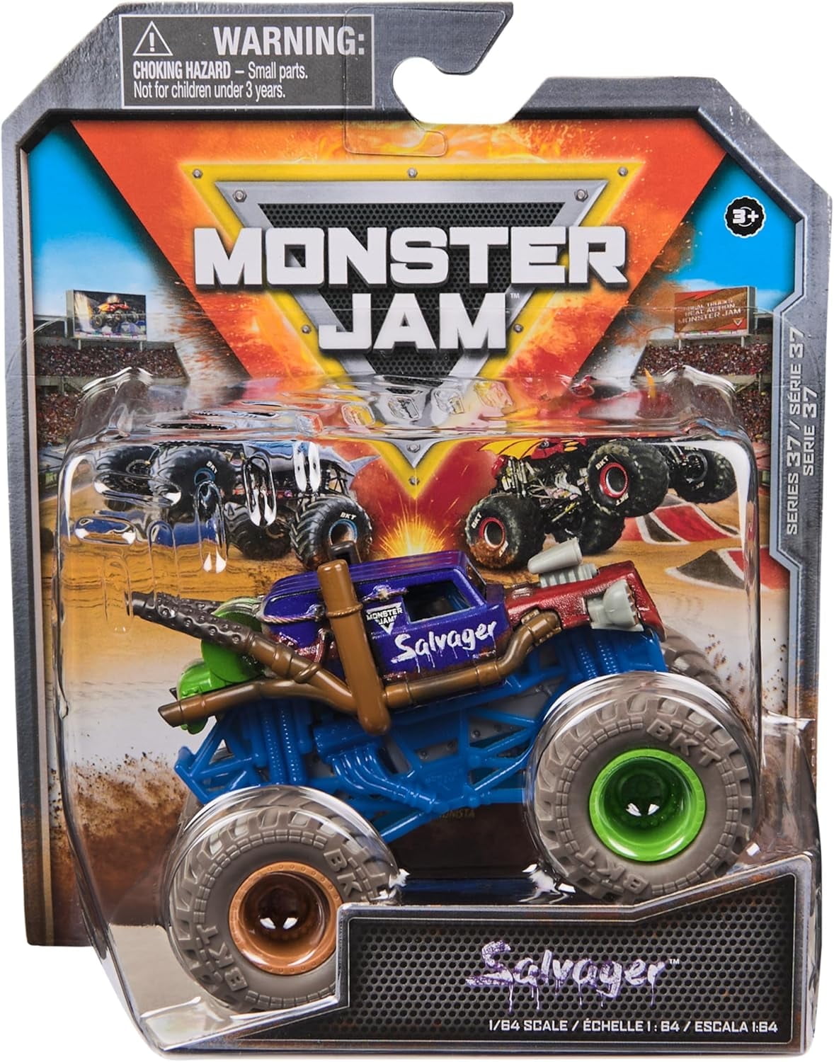 Monster Jam, Salvager Monster Truck, Die-Cast Vehicle, 1:64