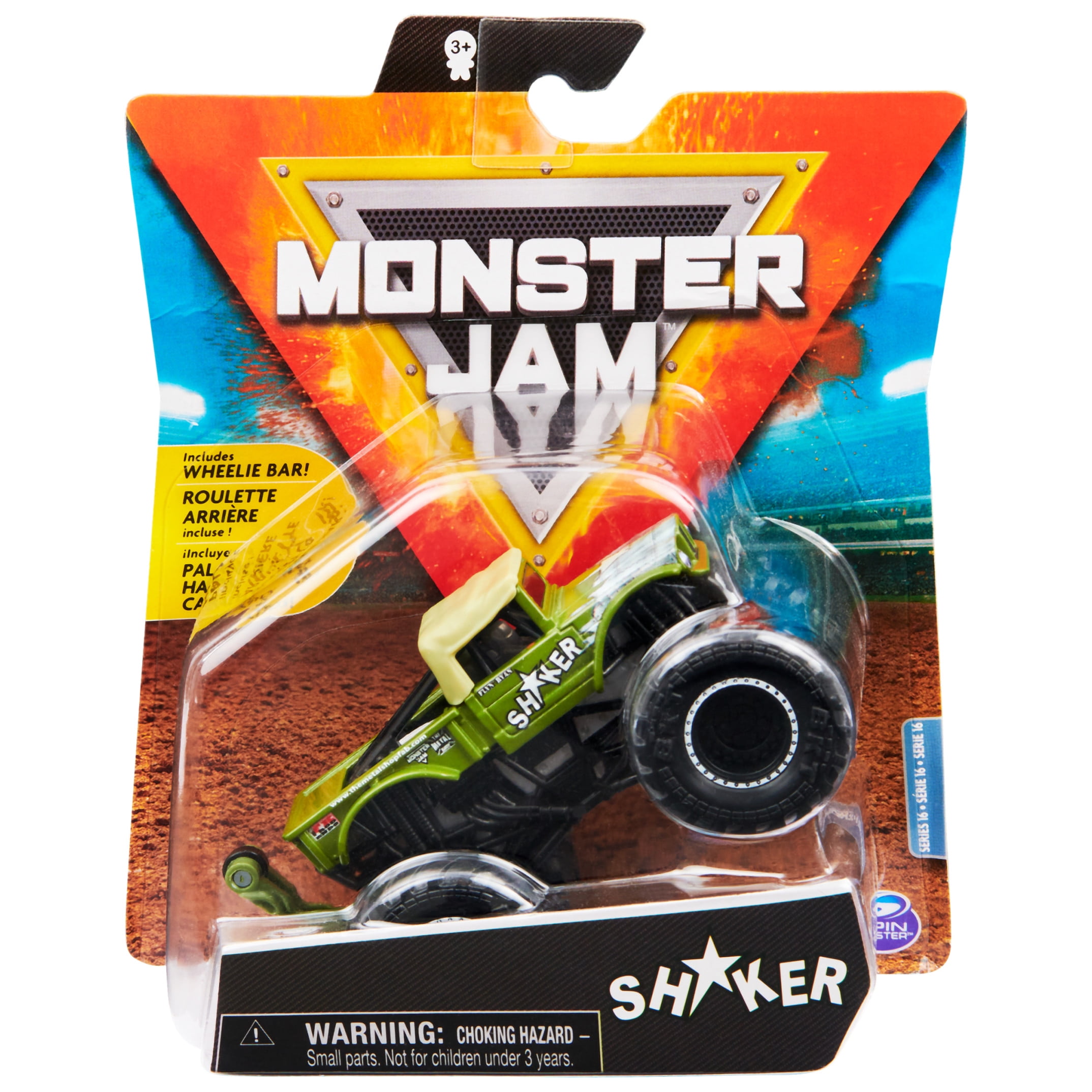 Monster Jam, Official Shaker Monster Truck, Die-Cast Vehicle, Arena Favorites Series, 1:64 Scale