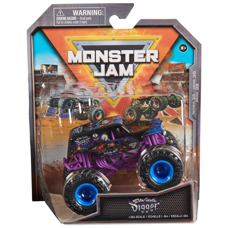 Monster Jam, Official Son Uva Digger Monster Truck, Die-Cast Vehicle, 1:64 Scale, Kids Toys for Boys Ages 3 and up