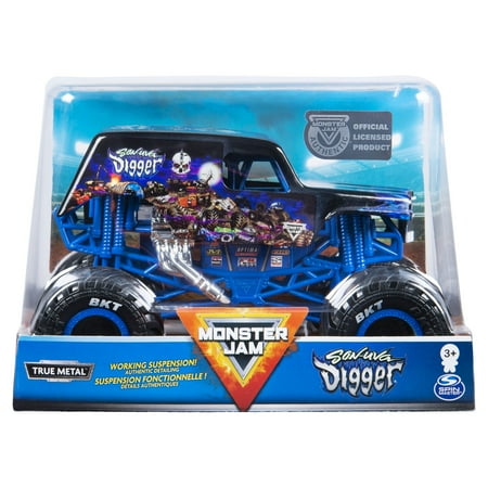 Monster Jam, Official Son-uva Digger Monster Truck, Die-Cast Vehicle, 1:24 Scale