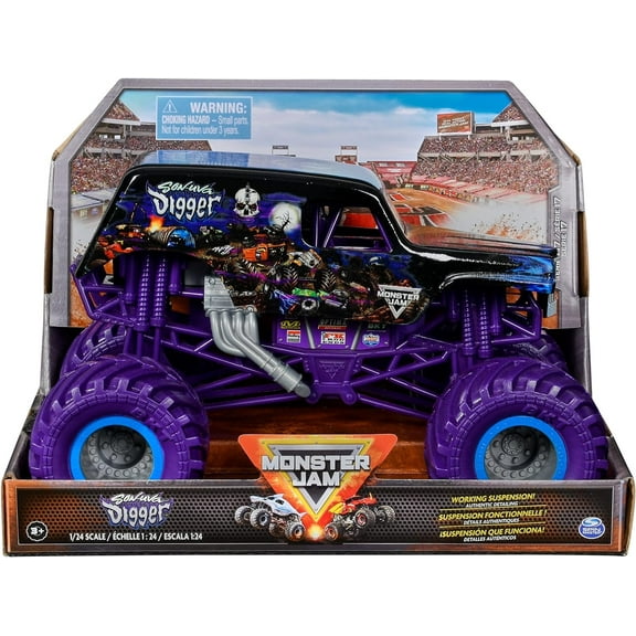 Monster Jam Official Son-uva Digger Monster Truck Play Vehicle, 3+ Yrs, Die-Cast