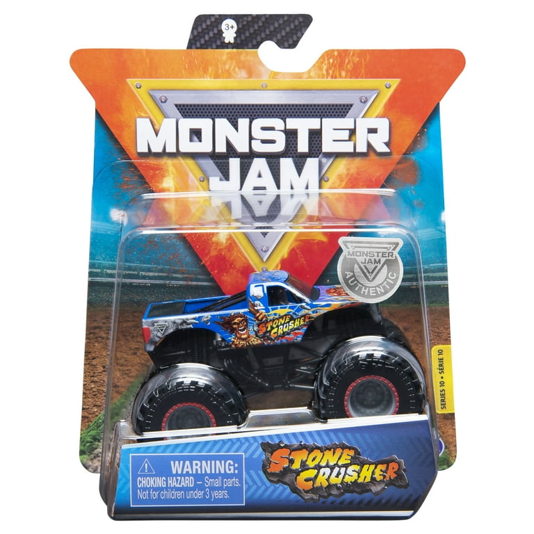 Monster Jam Official Stone Crusher Truck Die Cast Vehicle Arena Favorites Series 1 64 Scale Walmart