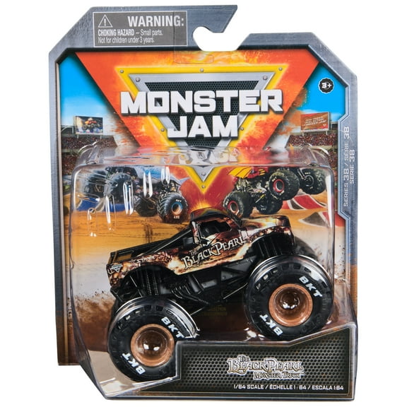Monster Jam, Official The Black Pearl Monster Truck, Die-Cast Vehicle, 1:64 Scale, Kids Toys for Boys Ages 3 and up