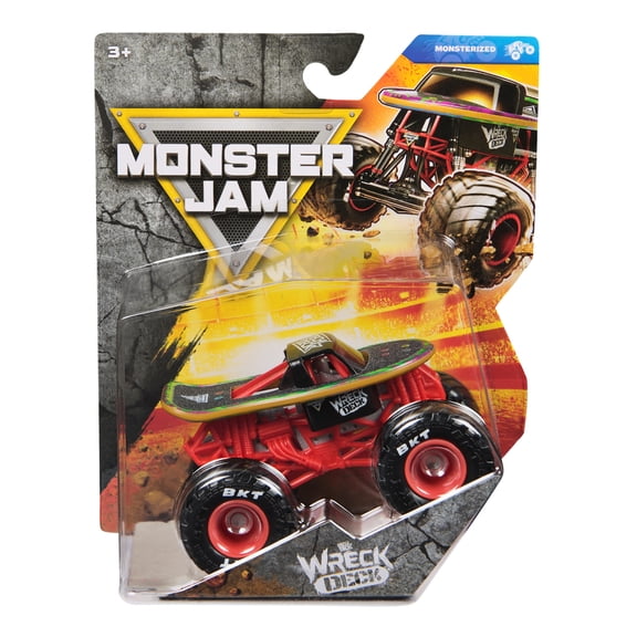 Open Box Monster Jam, Official Wreck Deck Monster Truck, Die-Cast Vehicle, 1:64 Scale, Kids Toys for Boys Ages 3 and up