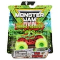 thumbnail image 1 of Monster Jam, Official Zombie Invasion Blue Thunder Die-Cast Monster Truck, 1:64 Scale, 1 of 4