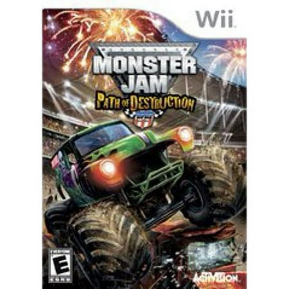 Pre-Owned Monster Jam Path of Destruction Nintendo Wii Simulation Racing Game, Parental Controls, 4 Offline Players