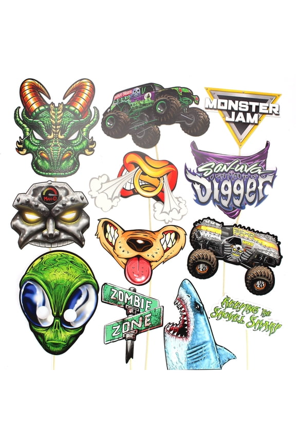 Photo Props, Monster Jam Theme, Party Decoration & Supplies, Adult Celebration