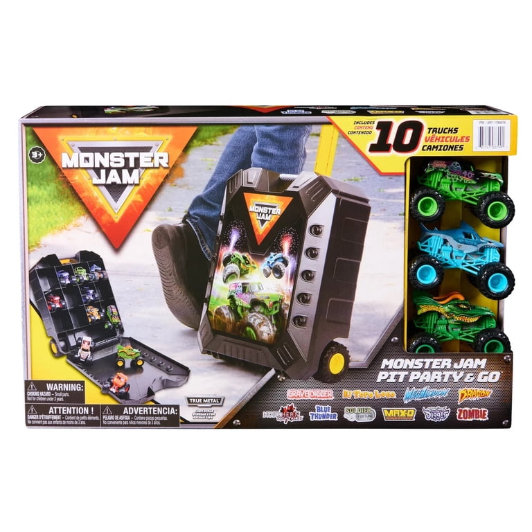 ミニカー Monster Jam Pit Party & Go 10 TRUCKS set Monster Jam Pit Party & Go - Walmart.com