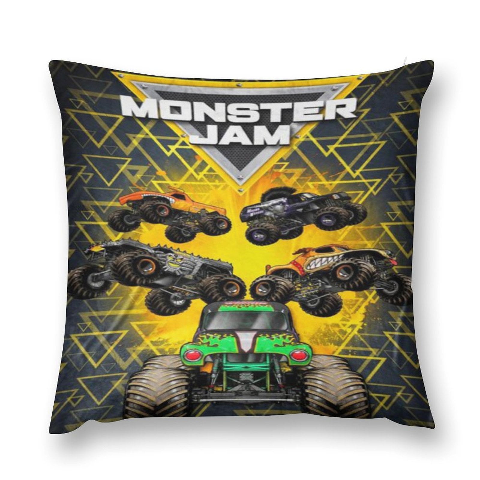 Monster Jam Plush Pillow Case Throw Multisize