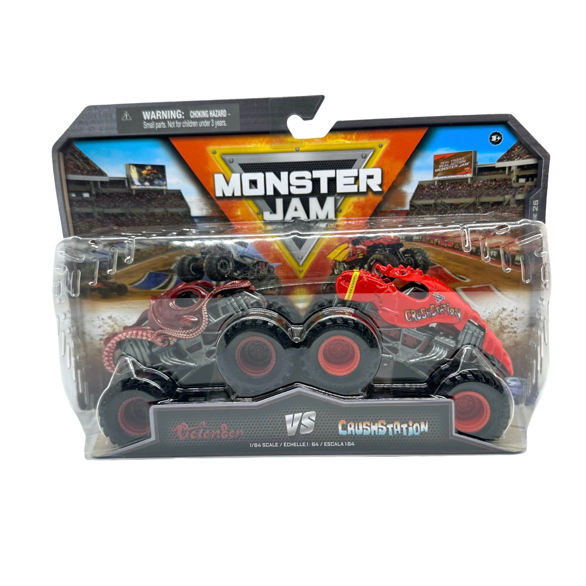 Monster Jam Series 25 Octon8er vs Crushstation Trucks 1:64 scale 2