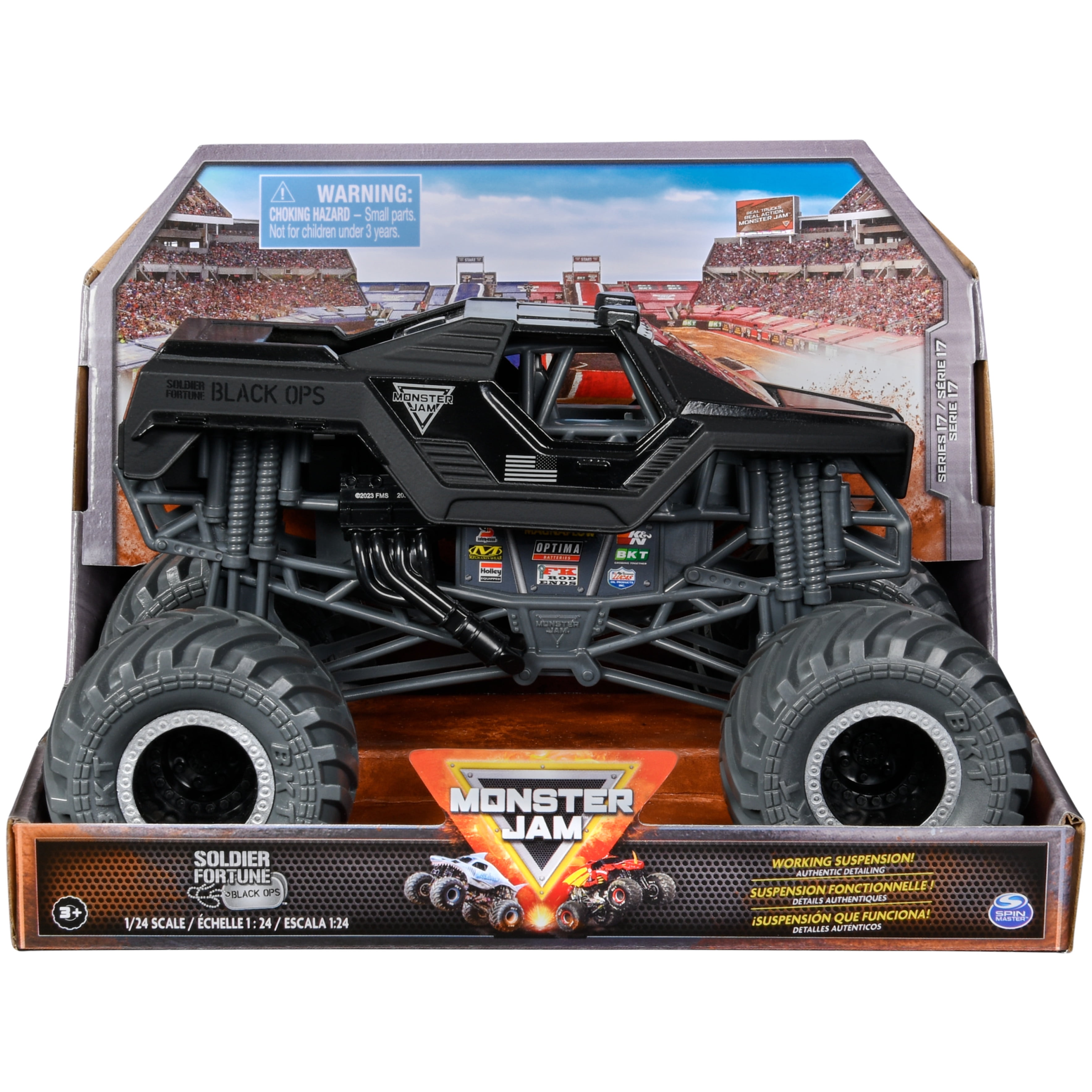 Monster Jam Soldier Fortune Black Ops 1:24 Die Cast Monster Truck Monster Jam Soldier Fortune Black Ops 1:24 Die Cast Monster Truck