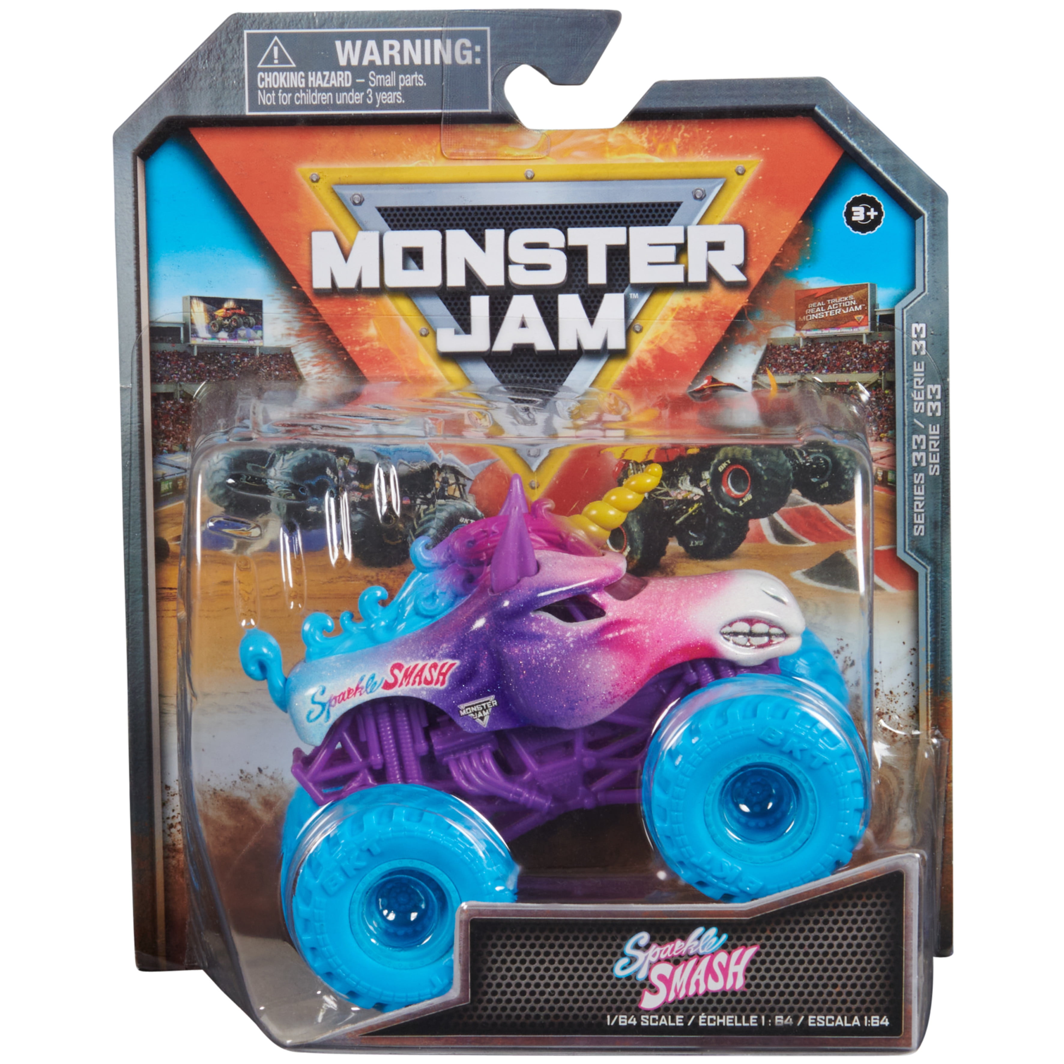 Monster Jam Sparkle Smash 164 Scale Monster Trucks Girl And Boy