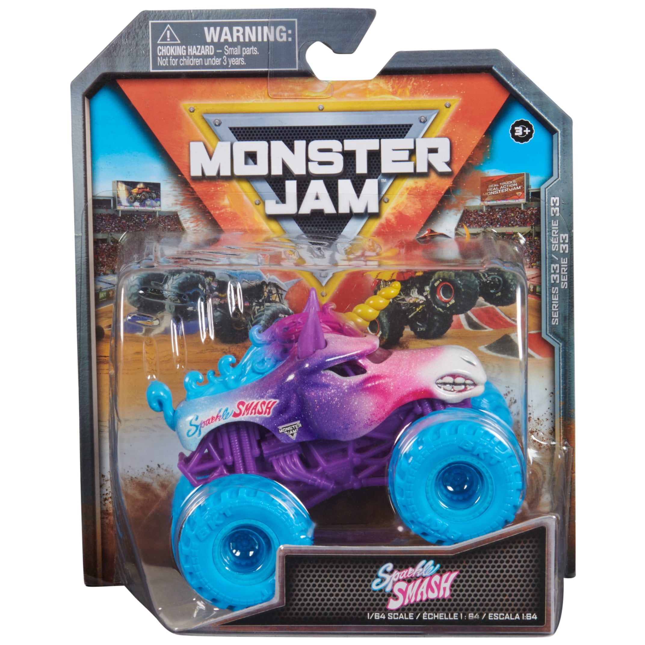Monster Jam Sparkle Smash 164 Scale DieCast Monster Truck, Ideal