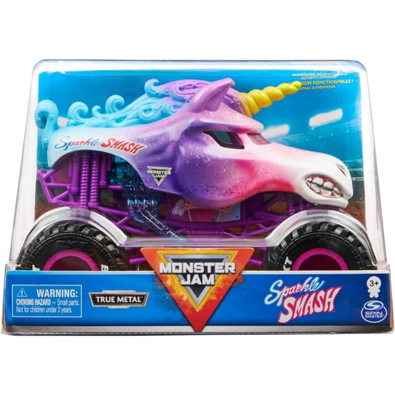 Monster Jam Sparkle Smash Monster Truck Die-Cast Vehicle 1:24 Scale