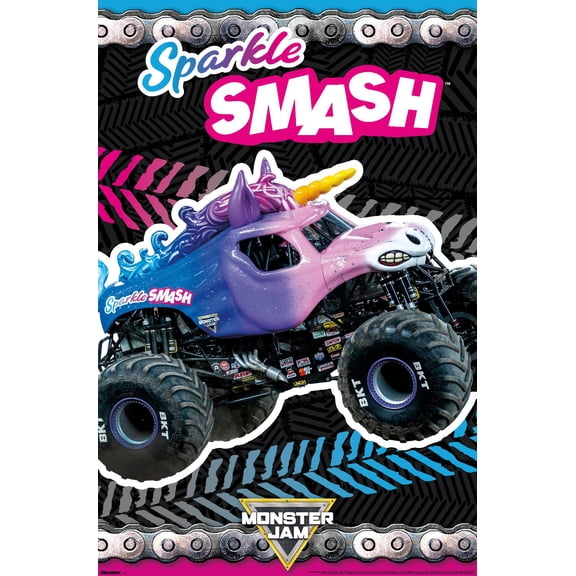Monster Jam - Sparkle Smash Wall Poster, 14.725" x 22.375"