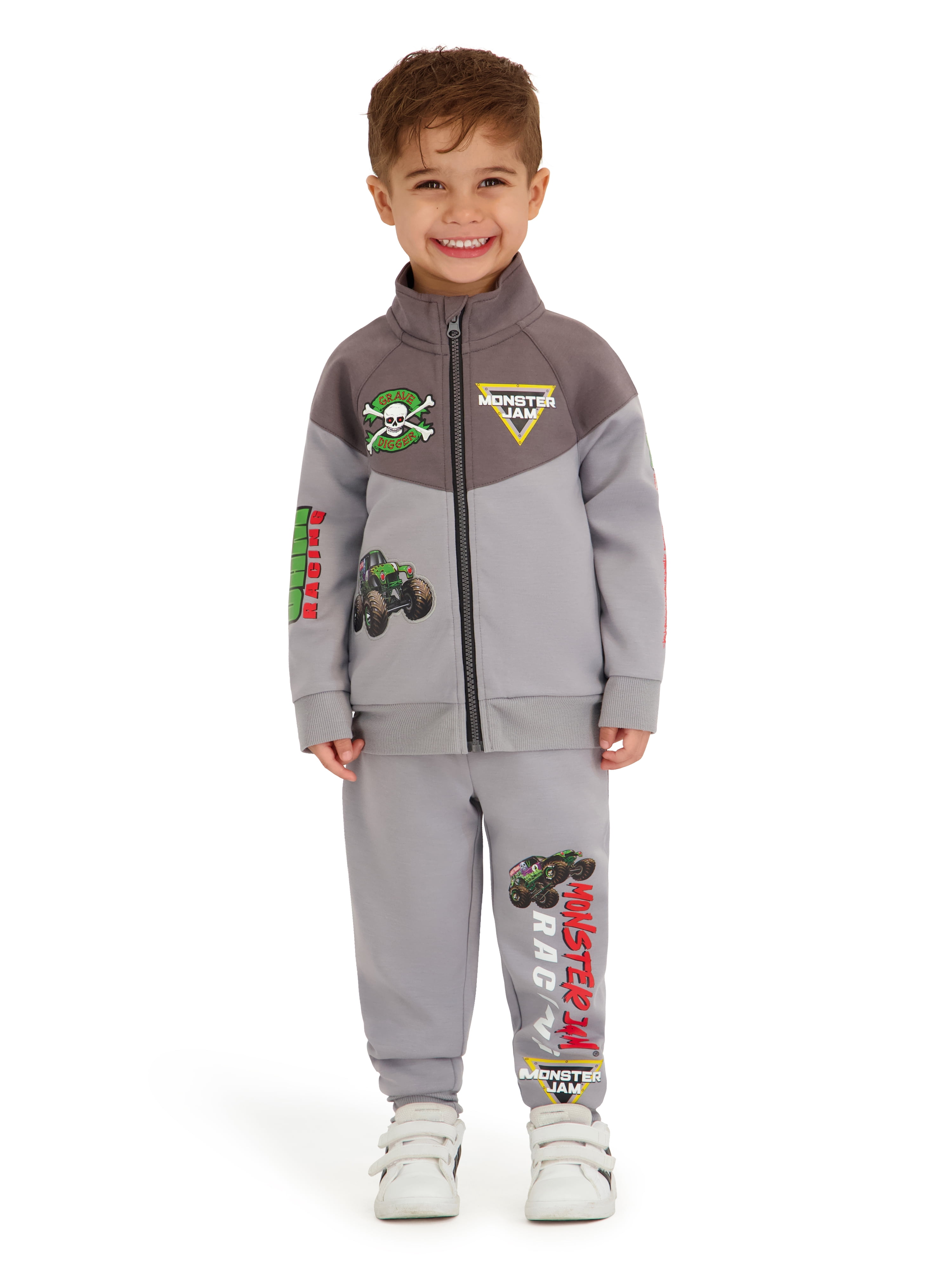 Monster Jam Toddler Boy 2pc Active Jacket and Pant Set, Sizes 12 Months - 5T