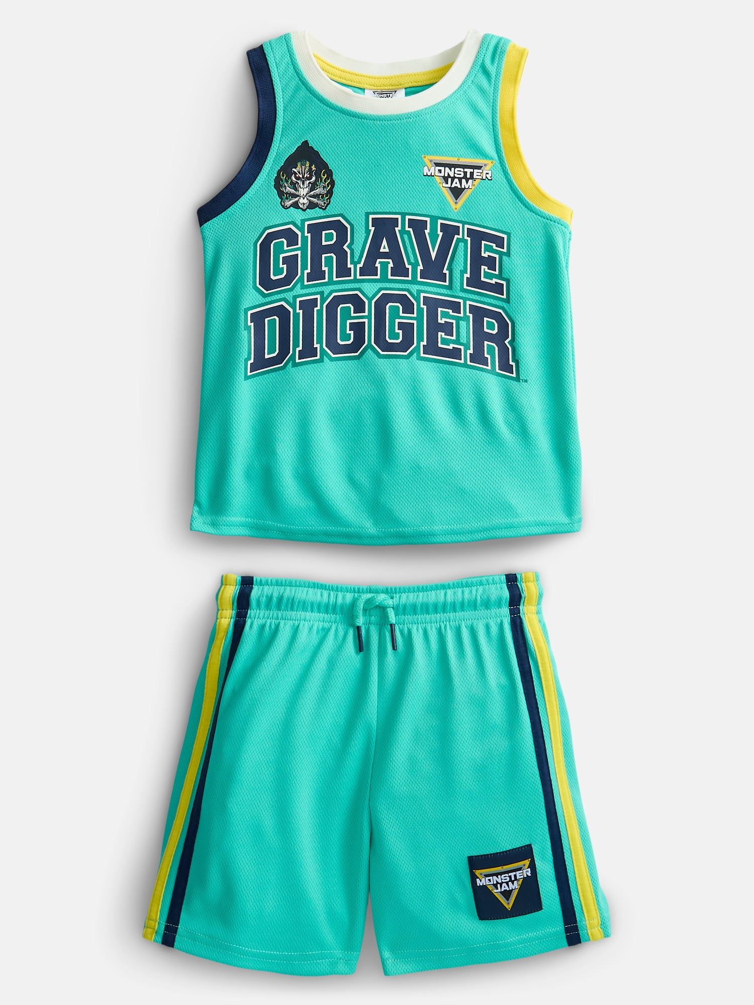 Monster Jam Toddler Boys Athletic Graphic Tank Top and Matching Shorts Set, 2-Piece, Sizes 12M-5T