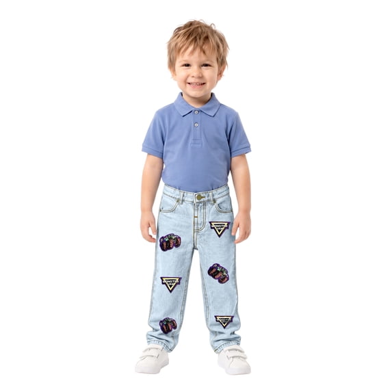 Monster Jam Toddler Boy Denim Pant, Sizes 12 Months -5T