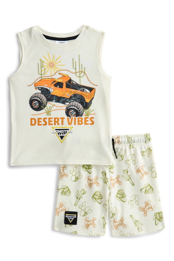 Toddler Boys Graphic Tank Top and Matching Allover Print Shorts Set, 2-Piece, Sizes 12M-5T