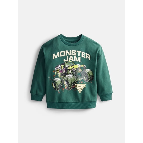 Monster Jam Toddler Boys Graphic Crewneck Sweatshirt, Sizes 12M-5T