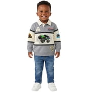 Monster Jam Toddler Boy Long Sleeve Rugby Shirt, Sizes 12M-5T