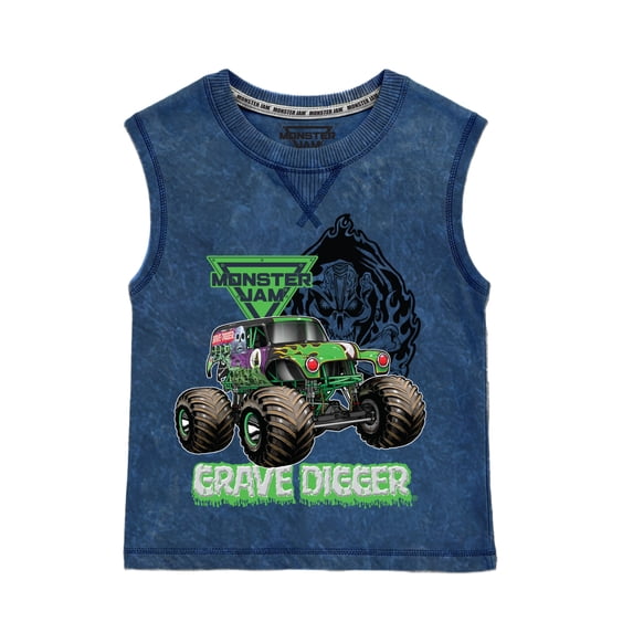 Monster Jam Toddler Boy Sleeveless Muscle Tank, Sizes 12M-5T