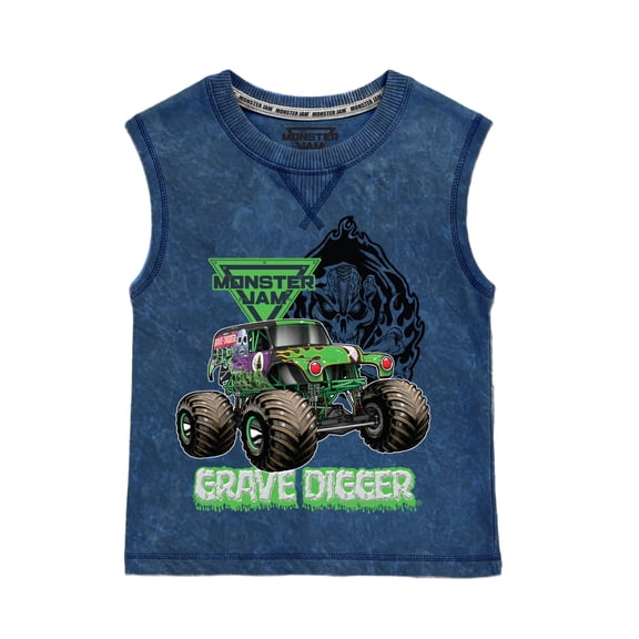 Monster Jam Toddler Boy Sleeveless Muscle Tank, Sizes 12M-5T