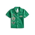 thumbnail image 1 of Monster Jam Toddler Boys Short Sleeve Cotton Button Down Work Shirt with Patches, Sizes 12M-5T, 1 of 12