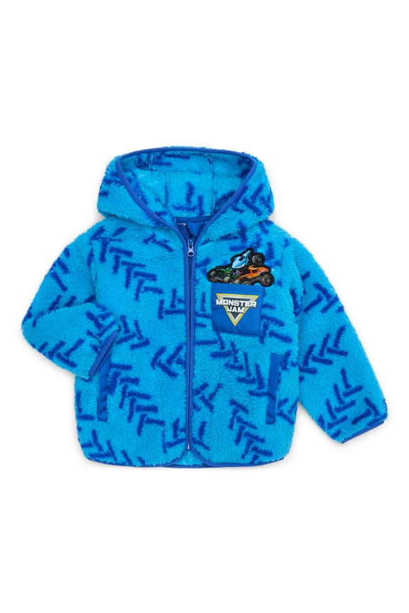 Character Toddler Boy Faux- Shearling Zip Jacket with Hood, Sizes 2T-5T