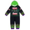 thumbnail image 1 of Monster Jam Toddler Boys' Fleece Hooded One Piece Grave Digger Green, 1 of 7