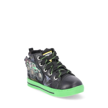 Monster Jam Toddler Boys Light Up High Top Sneakers