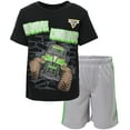 Monster Jam Boys' Graphic Tee & Shorts Set, Grave Digger Apparel for