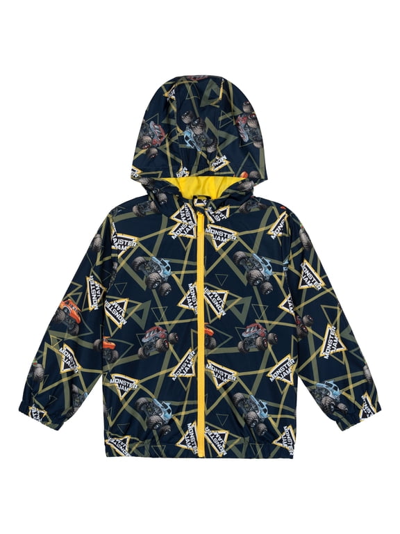 Toddler Boys' Zip-Up Hooded Windbreaker Jacket Navy