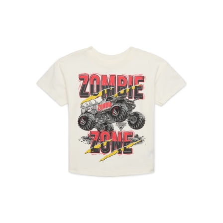 Monster Jam Toddler Boys Zombie Zone Graphic T-Shirt with Short-Sleeves, Sizes 12M-5T