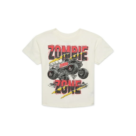 Monster Jam Toddler Boys Zombie Zone Graphic T-Shirt with Short-Sleeves, Sizes 12M-5T