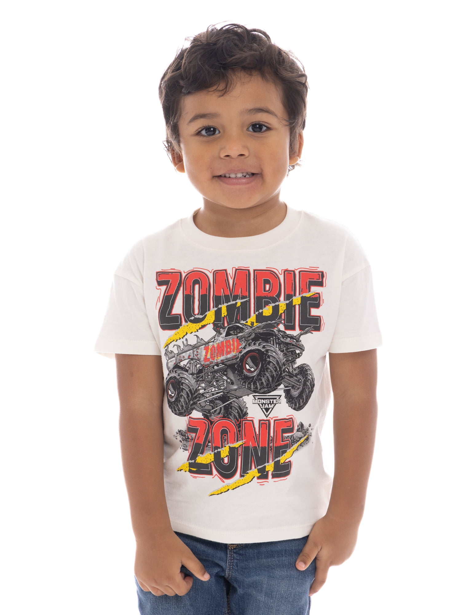 Monster Jam Toddler Boys Zombie Zone Graphic T-Shirt with Short-Sleeves, Sizes 12M-5T