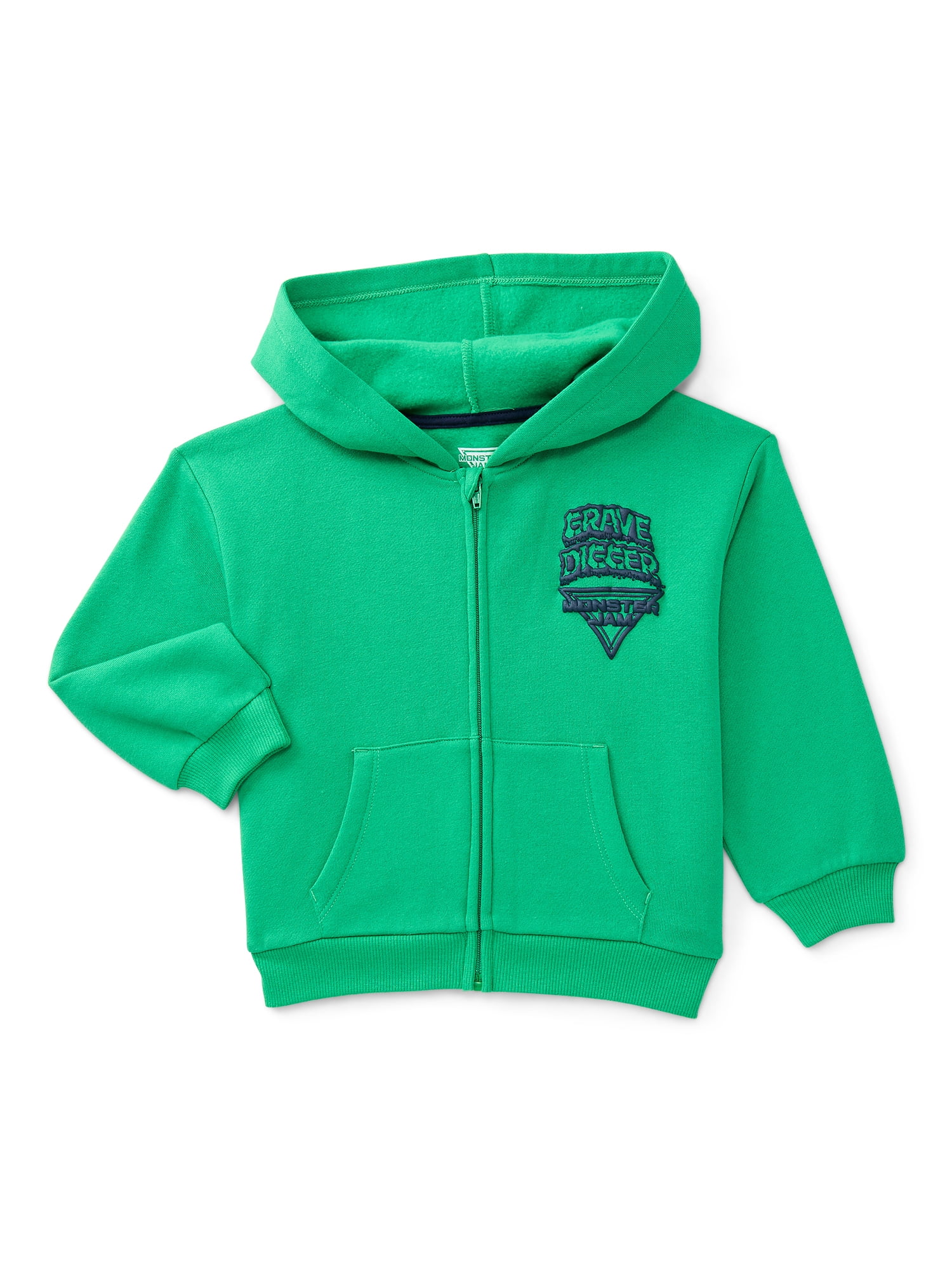 Monster Jam Toddler Boys' Full Zip Graphic Hoodie, Sizes 12M-5T