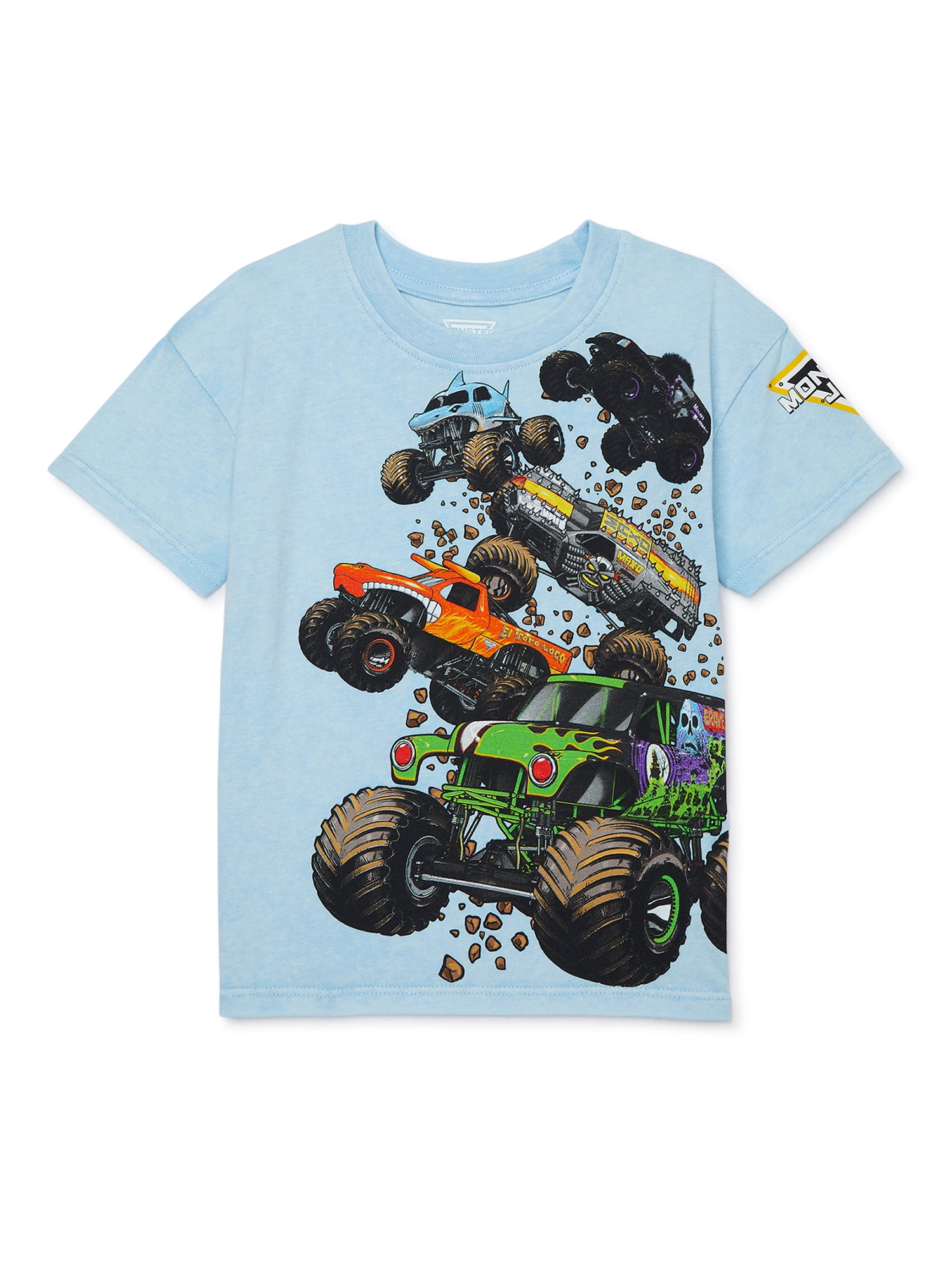 Monster Jam Toddler Graphic Crewneck Tee with Short Sleeves, Sizes 12M-5T