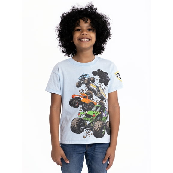Monster Jam Toddler Short Sleeve Crewneck Tee, Sizes 12M-5T