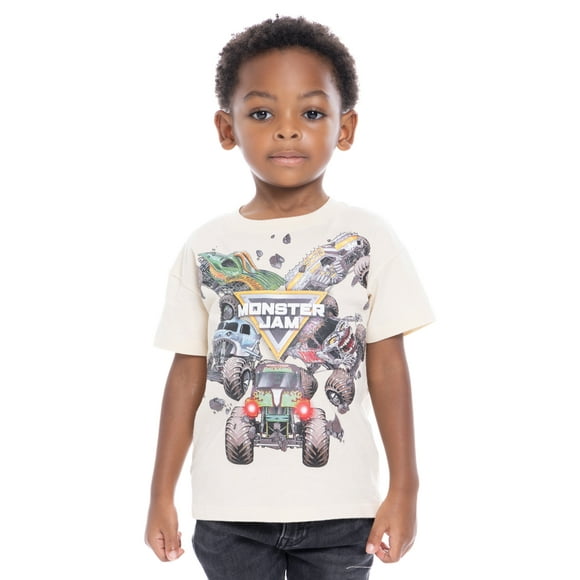 Monster Jam Toddler Short Sleeve Crewneck Tee, Sizes 12M-5T