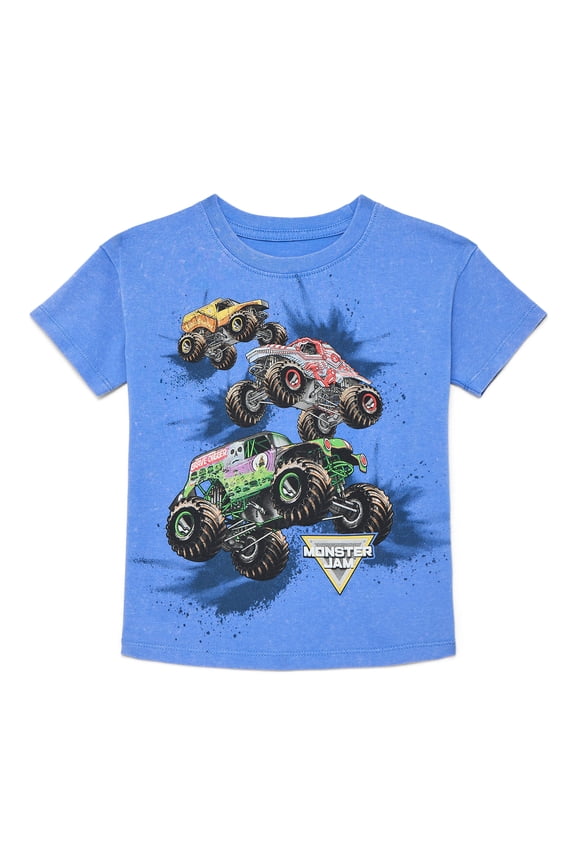 Monster Jam Toddler Graphic Crewneck Tee with Short Sleeves, Sizes 12M-5T
