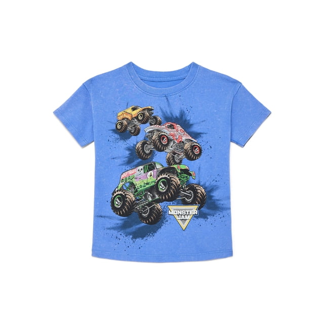 Monster Jam Toddler Graphic Crewneck Tee with Short Sleeves, Sizes 12M-5T