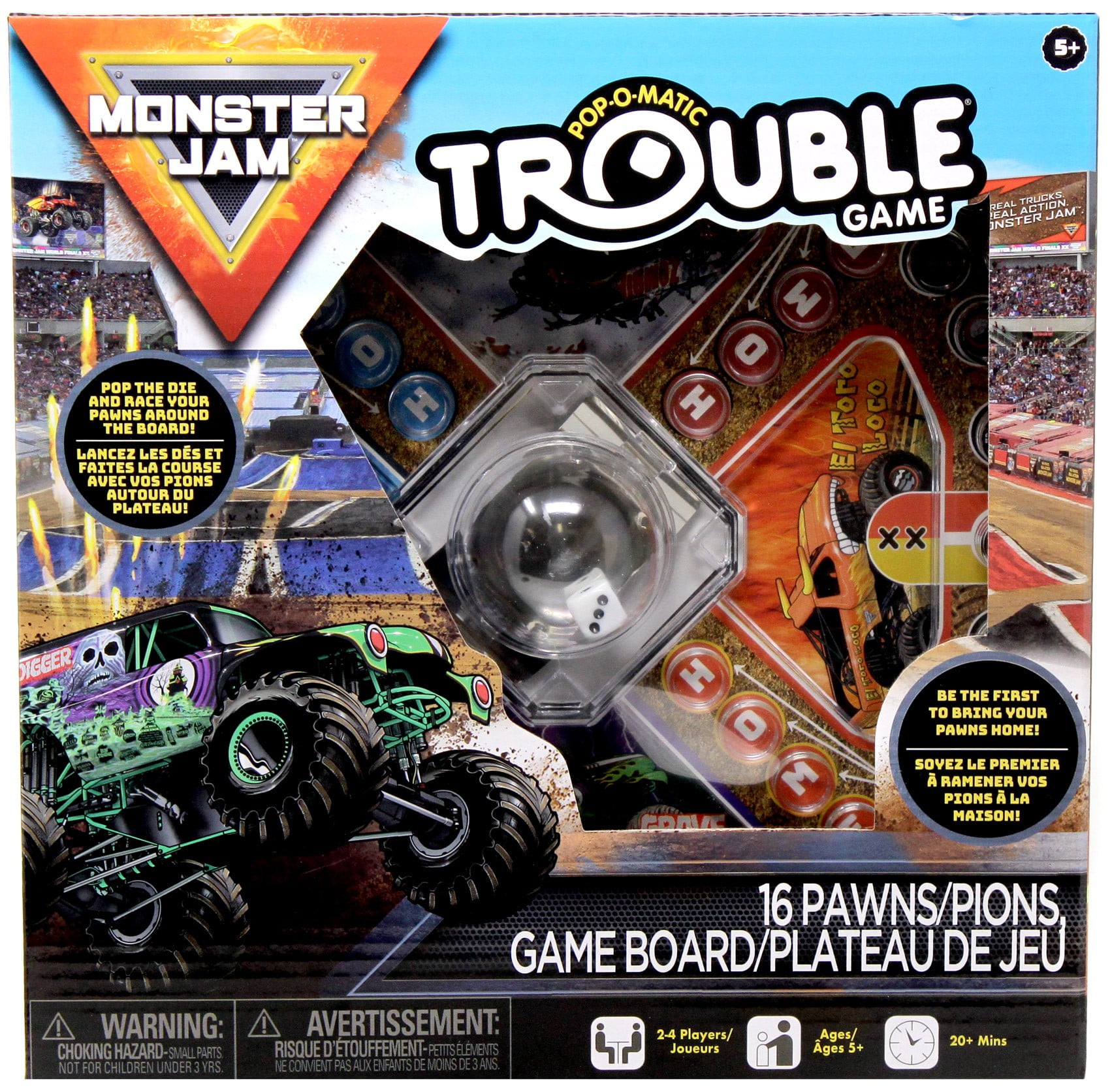 Monster Jam Trouble Board Game