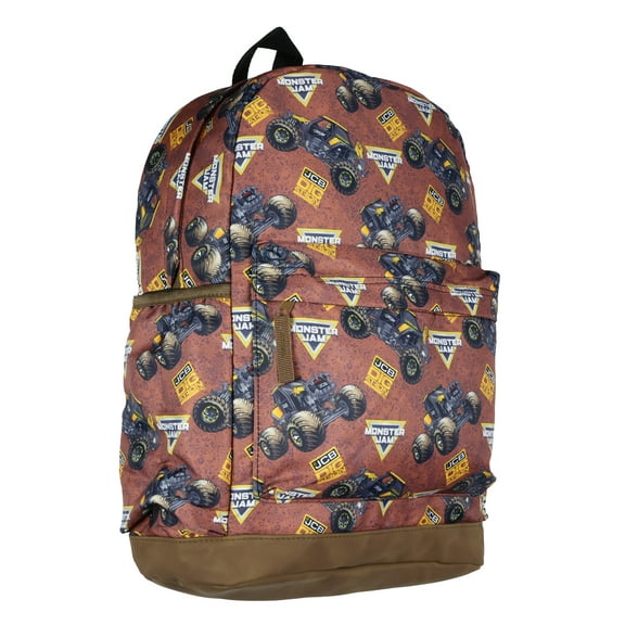 Monster Jam Backpack JCB DIGatron Big Truck Dig It Kids School Book Travel Daypack Bag 16"