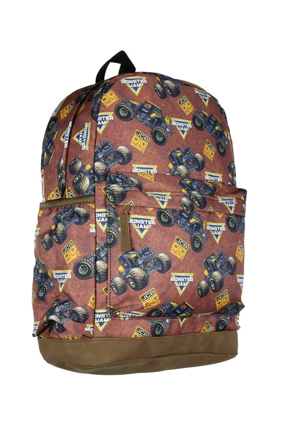 Monster Jam Backpack JCB DIGatron Big Truck Dig It Kids School Book Travel Daypack Bag 16"