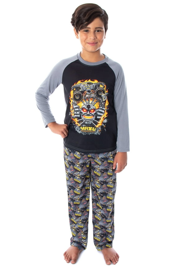 Monster Jam Trucks Boys' Maximum Destruction MAX-D 2 PC Pajama Sleep Set