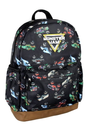 Monster Jam Trucks Dragon Zombie Grave Digger Megalodon All Over Print Backpack 16"