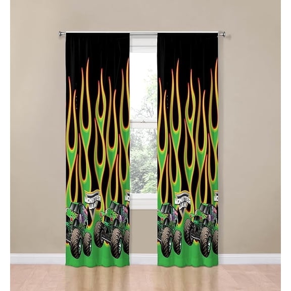 Monster Jam Grave Digger 2 Panels Drapes Set - 84 Inch Long